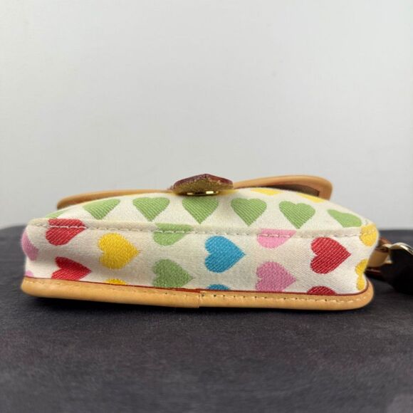 Y2K Dooney & Bourke Multicolor Hearts Wristlet – Leather Mini Purse - Picture 7 of 14